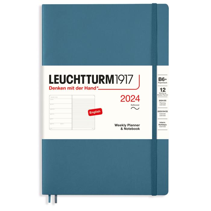 Leuchtturm1917 vecka/notes B6 Soft Stone Blue 2024 