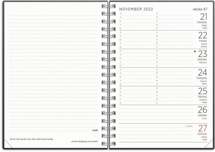 Liten Veckokalender refill 2021