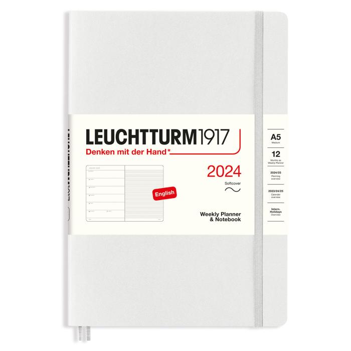 Leuchtturm1917 A5 vecka/notes Soft Light Grey 2024 