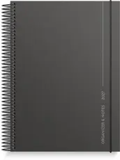 Kalender 2027 Organizer & Notes svart
