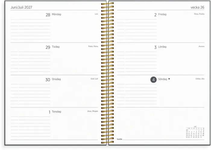 Kalender 2027 Organizer & Notes