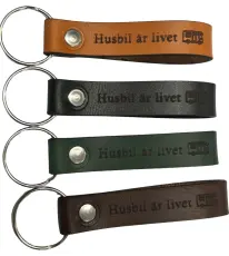 Nyckelring L&auml;der - Husbil &auml;r livet 