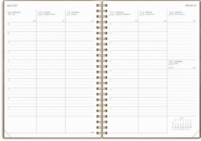 Kalender Study A5 Twist mocca 2026-2027