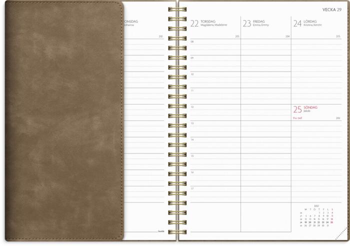 Kalender Study A5 Twist mocca 2026-2027