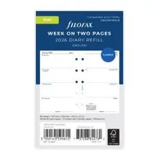 Kalender Filofax dagbok Mini 2026 v/u Engelsk