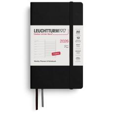 Leuchtturm1917 A6 vecka/notes Soft Black 2026