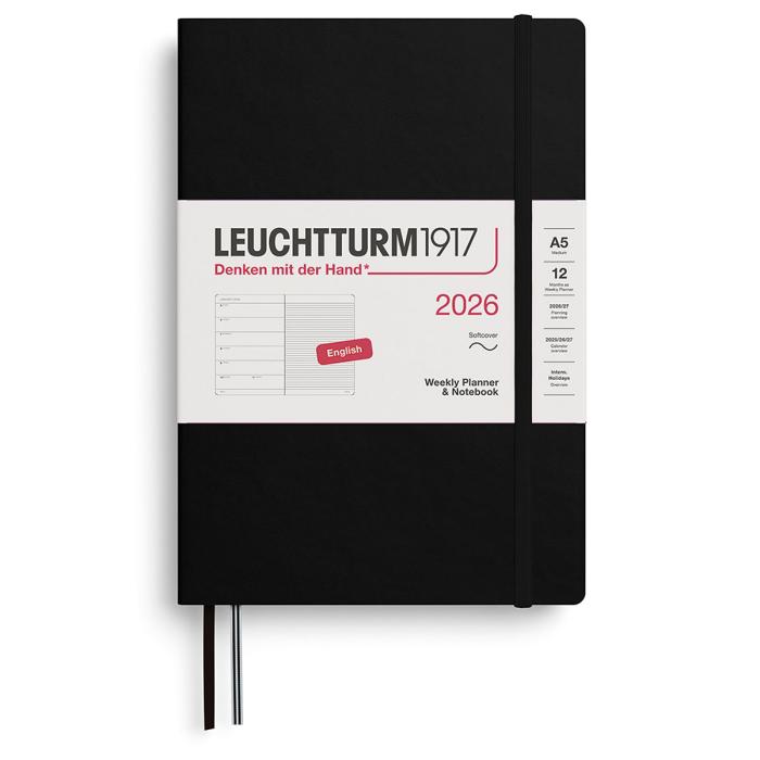 Kalender Leuchtturm1917 A5 vecka/notes Soft Black 2026