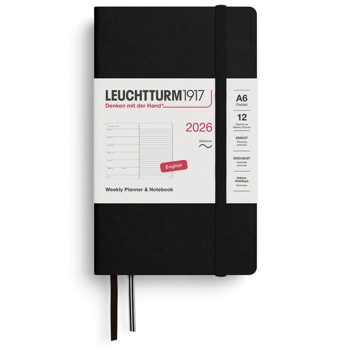 Kalender Leuchtturm1917 A6 vecka/notes Soft Black 2026