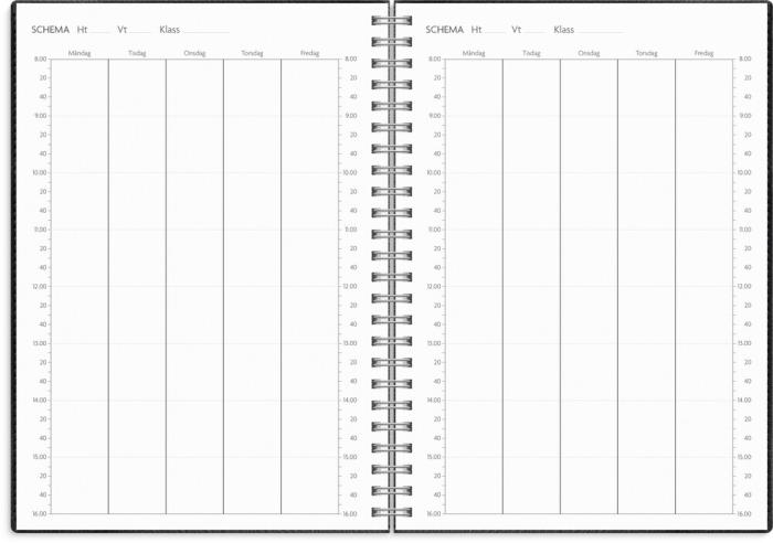 Kalender Study A5 Twist svart 2026-2027
