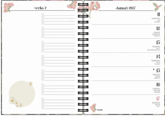 Kalender Life Planner 2027 Floral