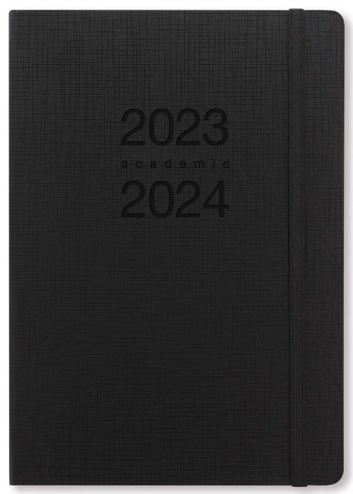 Kalender Letts Memo A5 svart studieåret 2023-2024