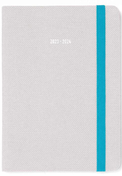 Kalender Letts Raw A6 grå studieåret 2023-2024