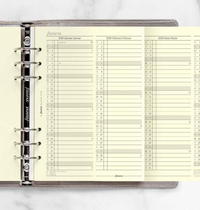 Filofax Årsplan A5 2028