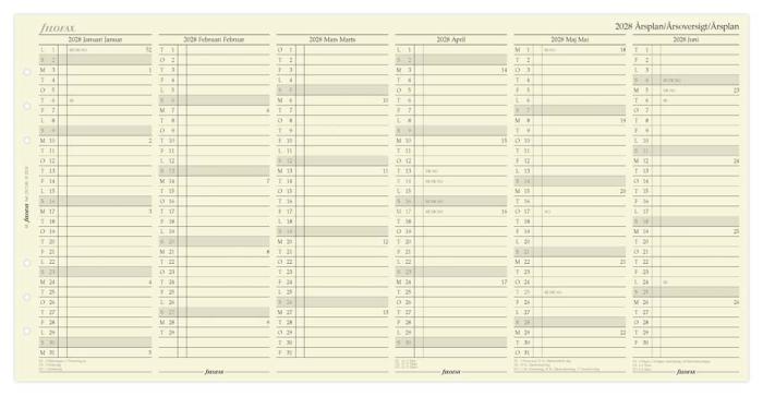 Filofax Årsplan A5 2028