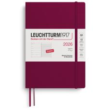 Leuchtturm1917 A5 vecka/notes Soft Port Red 2026