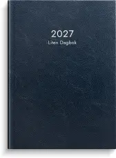 Kalender Liten dagbok bl&aring;tt konstl&auml;der 2026
