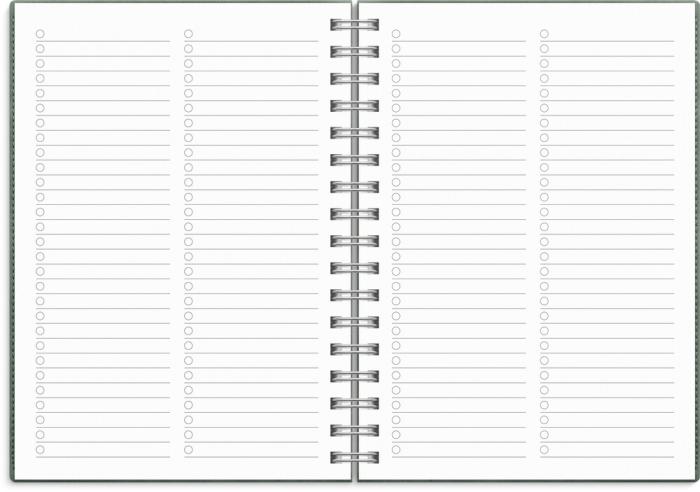 Kalender Senator A6 Twist grön 2026-2027