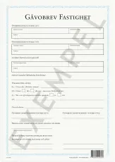 G&aring;vobrev, fastighet