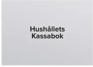 Hush&aring;llets kassabok - A4 - 297x210mm