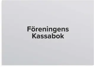 F&ouml;reningens Kassabok - A4 - 297x210mm