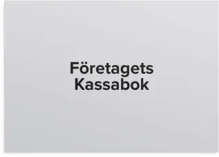F&ouml;retagets kassabok - A4 - 297x210mm