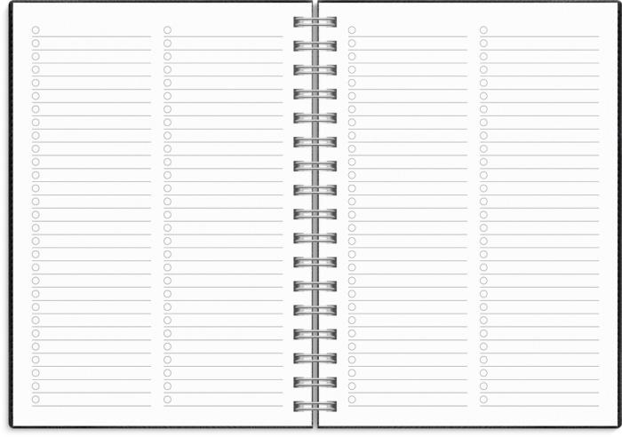 Kalender Senator A6 Twist svart 2026-2027