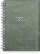 Kalender Senator A6 Twist gr&ouml;n 2026-2027