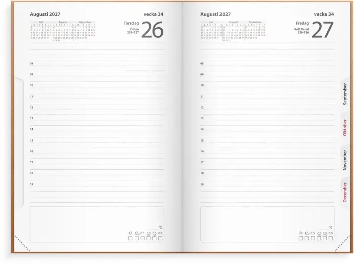 Kalender Dagbok cognac 2027