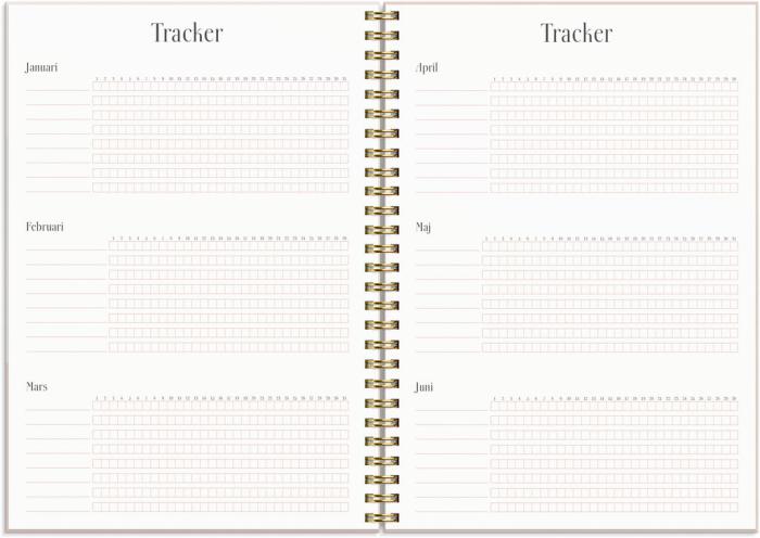 Life Planner Pink, horisontell 2024