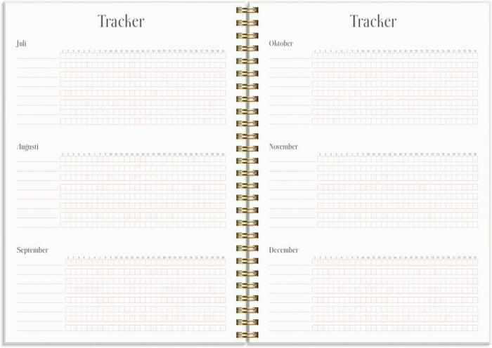 Life Planner Pink A5 rosa konstläder Tora med slejf 2024