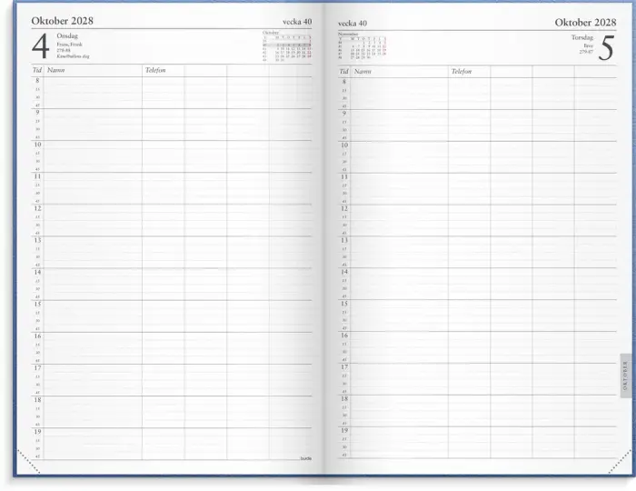 Kalender Tidjournal 2028