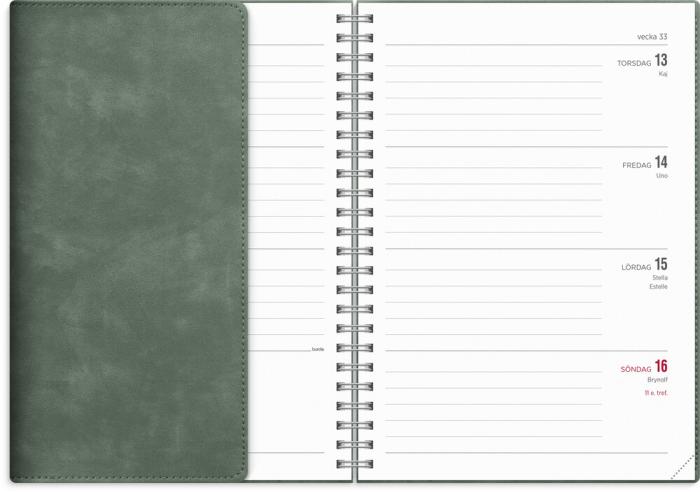 Kalender Senator A5 Twist grön 2026-2027 