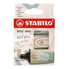 &Ouml;verstrykningspenna Stabilo Boss Mini Naturevibes 3-pack