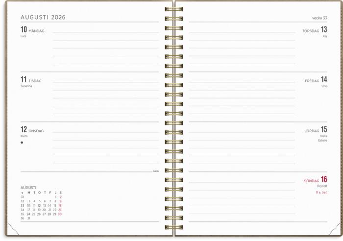 Kalender Senator A5 Twist mocca 2026-2027 