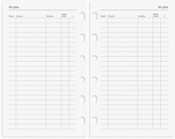 Compact Systemkalender svart skinn 2025 