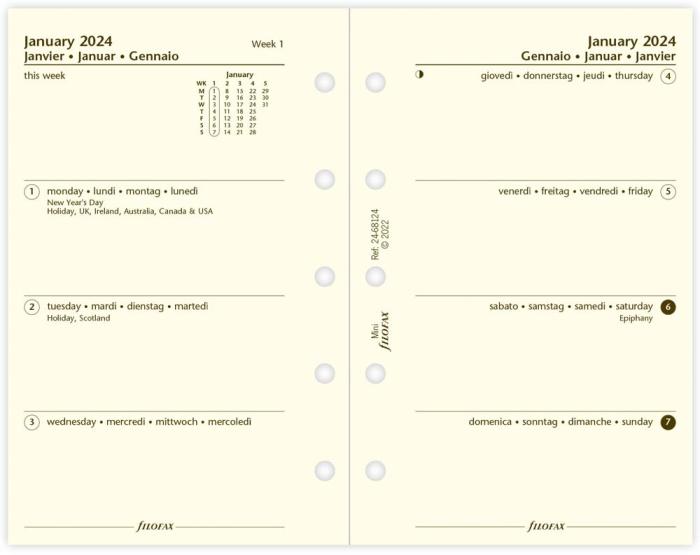 Filofax dagbok mini 2024