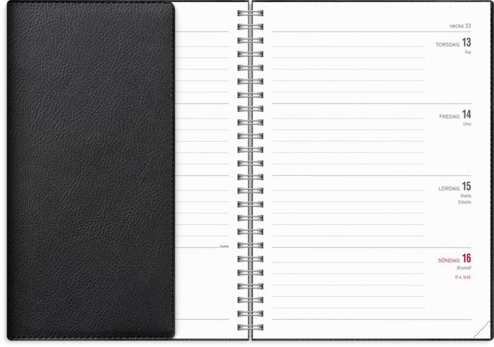 Kalender Senator A5 Twist svart 2026-2027 