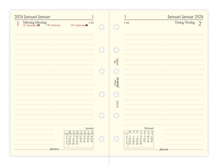 Filofax Dagbok Pocket D/S 2024
