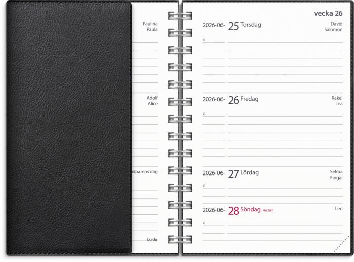 Kalender Lilla Studieåret Twist svart 2026-2027