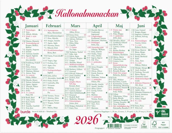 Lilla Hallonalmanackan 2026