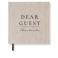 G&auml;stbok Dear Guest 185 x 185 Rough Linen