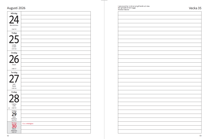 Lärarkalendern för förskolan 2026/2027