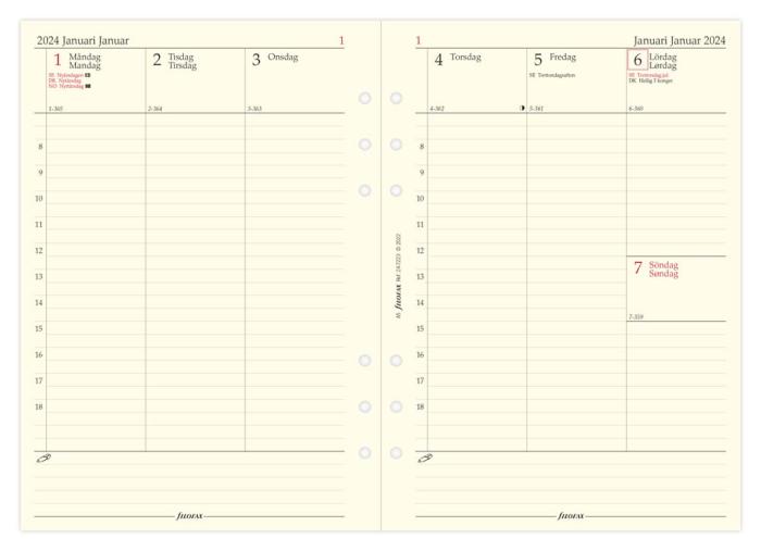 Filofax Dagbok vertikal A5 2024