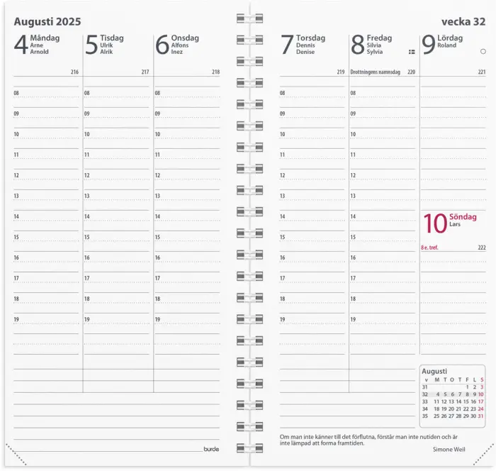 Planner kalendersats Interplano II 2025