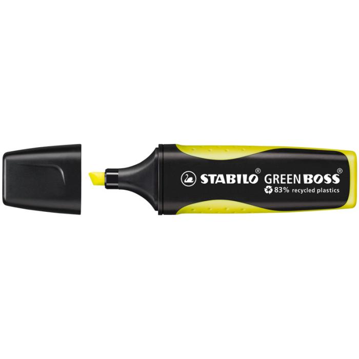 Överstrykningspenna Stabilo Green Boss Gul