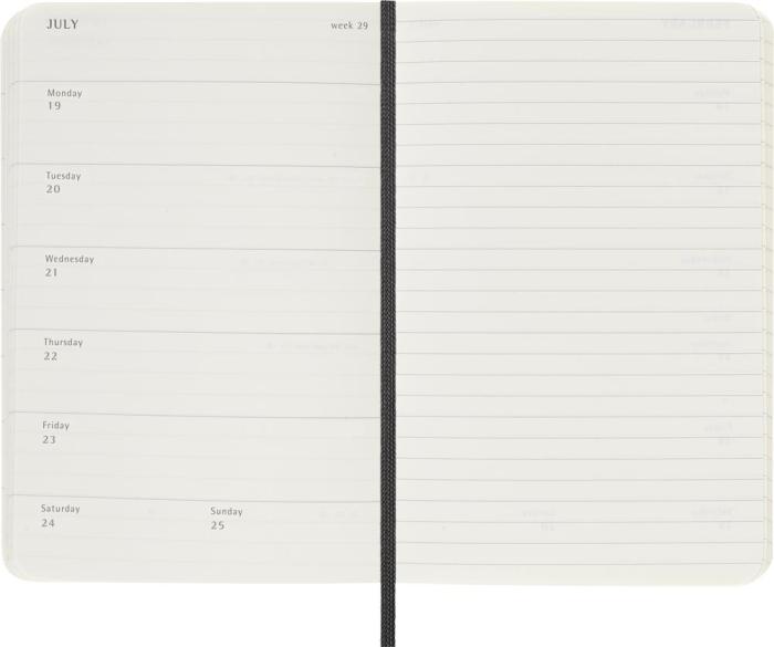 Moleskine Veckokalender Pocket Svart soft 26/27