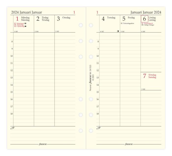 Filofax Dagbok Vertikal Personal v/u 2024