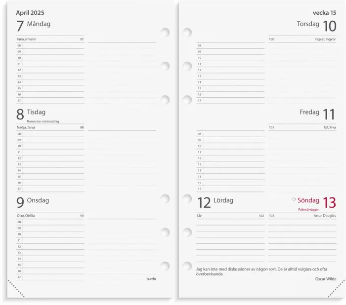 Systemkalender Regent beige konstläder Tora 2025