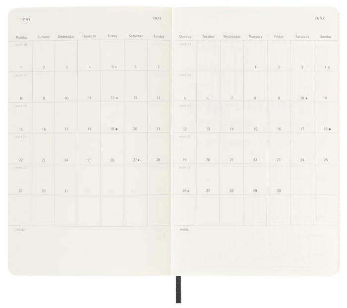 Moleskine Daily Black Soft Large 2023