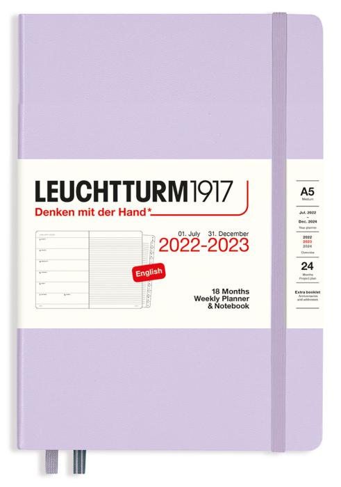 Kalender 2022-23 Leuchtturm1917 A5 vecka/notesuppslag lila